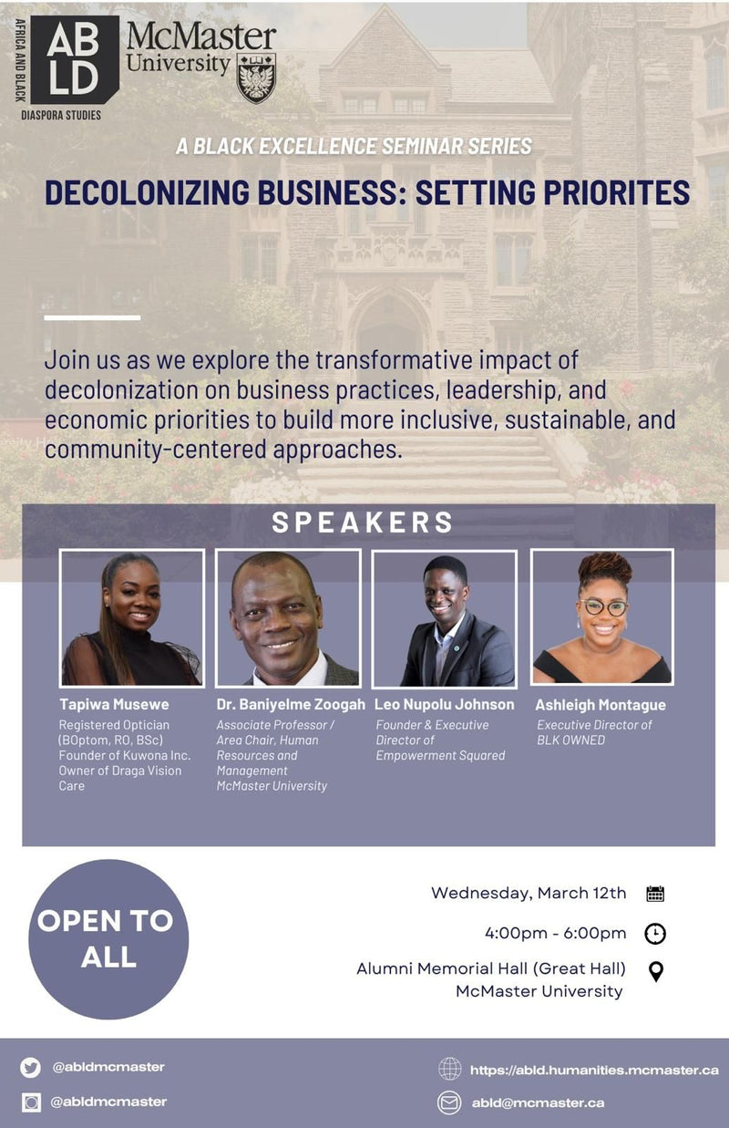 ABLD Seminar Series - Decolonizing Business: Setting Priorities
